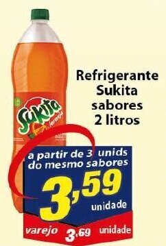 Vencedor Atacadista Refrigerante Sukita sabores 2L oferta