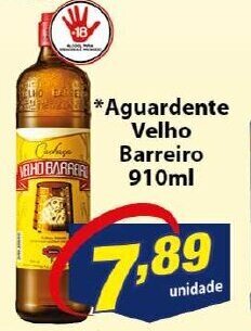 Vencedor Atacadista Aguardente Velho Barreiro 910ml oferta