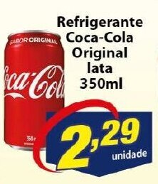 Vencedor Atacadista Refrigerante Coca-Cola Original lata 350ml oferta