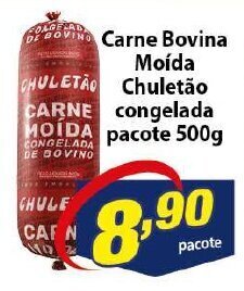 Vencedor Atacadista Carne Bovina Moida Chuletao Congelada pacote 500g oferta