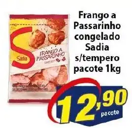 Vencedor Atacadista Frango a Passarinho Congelada Sadia s/ Tempero pacote 1kg oferta