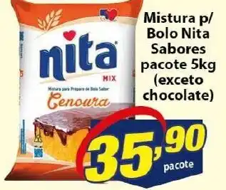 Vencedor Atacadista Mistura p/ Bolo Nita sabores pacote 5kg (exceto chocolate) oferta