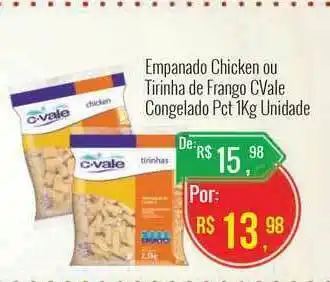 Mart Minas Empanado Chicken Ou Tirinha De Frango Cvale Congelado pct 1kg unidade oferta