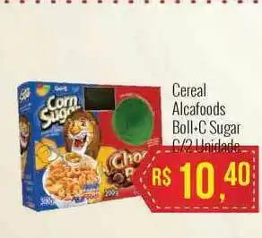Cereal Alcafoods Boll+c Sugar c/2 unidade