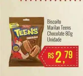 Biscoito Marilan Teens Chocolate 80g unidade