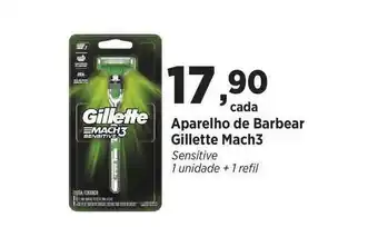 Aparelho De Barbear Gillette Mach3 Sensitive