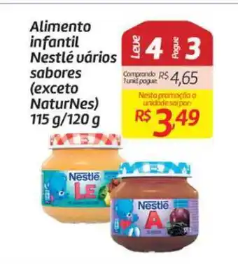 Comper Alimento Infantil Nestlé Vários Sabores Leve 4 Pague 3c 115g 120g oferta