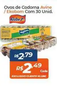 Atakarejo Ovos De Codorna Avine - Ekobom oferta