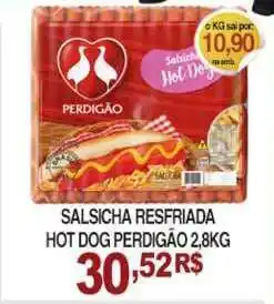 Mercadão Atacadista Salsicha Resfriada Hot Dog Perdigão 2.8kg oferta