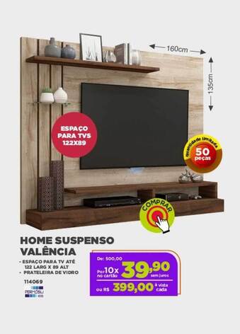 Móveis Simonetti Home Suspenso Valência oferta