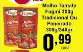 Rossi Supermercado Molho Tomate Fugini 300g Tradicionak ou Peneirado 300g/340g oferta
