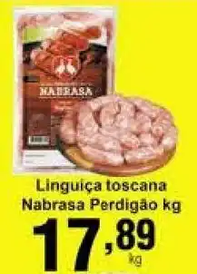 Rossi Supermercado Linguica Toscana Nabrasca Perdigao 1kg oferta
