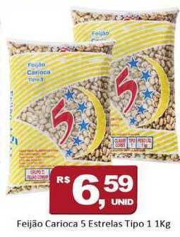 Feijão Carioca 5 Estrelas Tipo 1 1kg