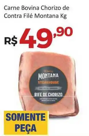 Villarreal Supermercados Carne Bovina Chorizo De Contra Filé Montana 1kg oferta