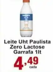 Rossi Supermercado Leite Uht Paulista Zero Lactose Garrafa 1L oferta