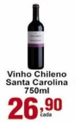 Rossi Supermercado Vinho Chileno Santa Carolina 750ml oferta
