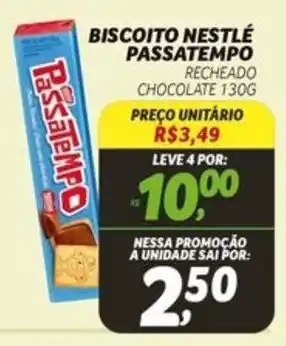 Spasso Sabores BISCOITO NESTLÉ PASSATEMPO RECHEADO CHOCOLATE 130G oferta