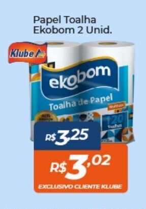 Atakarejo Papel Toalha Ekobom 2 unid. oferta
