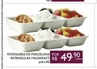 Assaí Atacadista Petisqueira de porcelana retangular hauskraft oferta