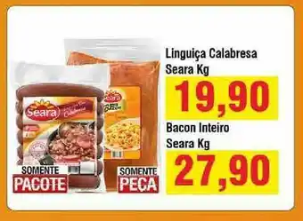 Spani Atacadista Linguiça Calabresa Seara Bacon Inteiro Seara 1kg oferta