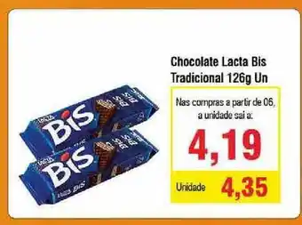 Spani Atacadista Chocolate Lacta Bis Tradicional 126g un. oferta