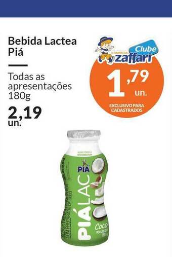 Zaffari Bebida Lactea Piá 180g oferta