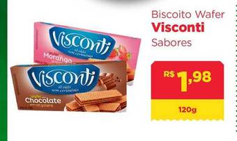 Biscoito Wafer Visconti Sabores 120g