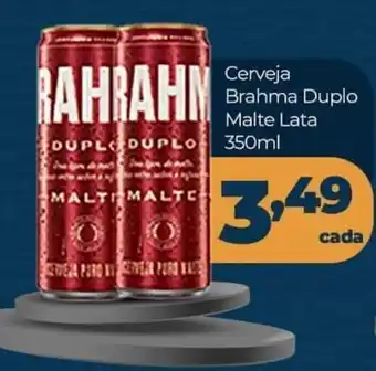 X Supermercados Cerveja Brahma Duplo Malte Lata 350ml oferta
