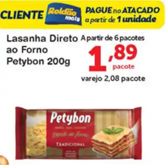 Lasanha direto ao Fomo Petybom 200g