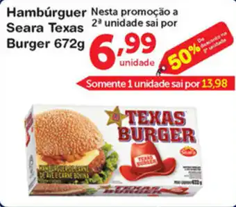 Hambuguer Seara Texas Burger 672g