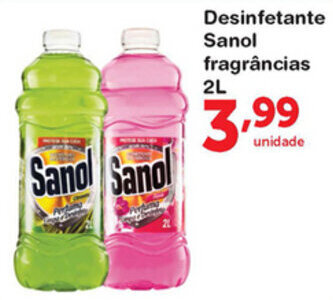 Roldão Desinfetante Sanol Fragrancias 2L oferta