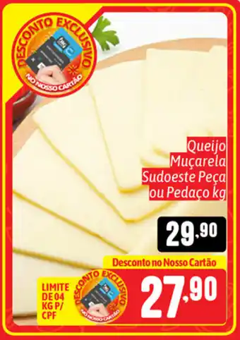 Supermercados Big Compra Queijo Mucarela Sudoeste peca ou pedaco 1kg oferta