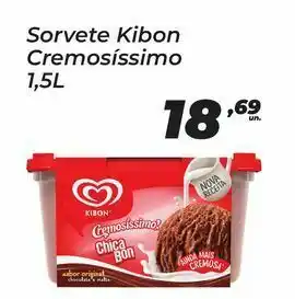 Peruzzo Sorvete kibon cremosíssimo 1,5l oferta