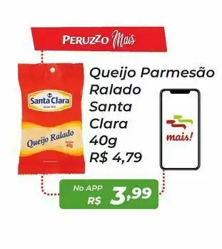Queijo parmesão ralado santa clara 40g