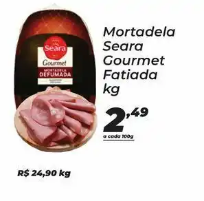 Peruzzo Mortadela seara gourmet fatiada kg oferta