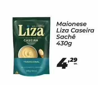 Peruzzo Maionese liza caseira sachê 430g oferta