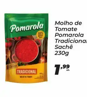 Peruzzo Molho de tomate pomarola tradicional sachê 230g oferta