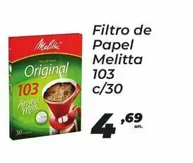 Peruzzo Filtro de papel melitta 103 c/30 oferta