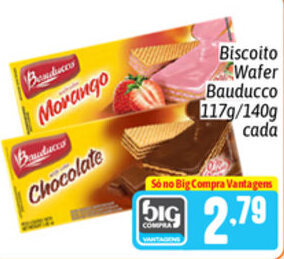 Supermercados Big Compra Biscoito Wafer Bauducco 117g/140g cada oferta