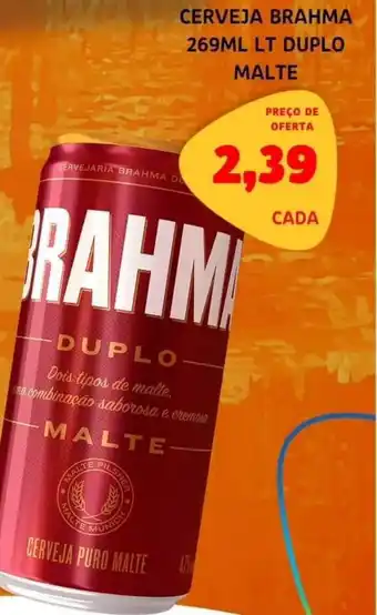 Bergamais Supermercados CERVEJA BRAHMA 269ML LT DUPLO MALTE oferta