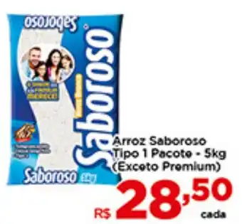 Shibata Supermercados Arroz Saboroso Tipo 1 Pacote- 5kg (Exceto Promium) oferta