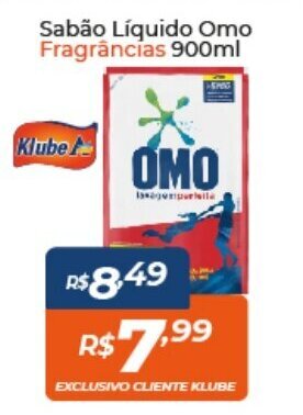 Atakarejo Sabao Liquido Omo Fragrancias 900ml oferta