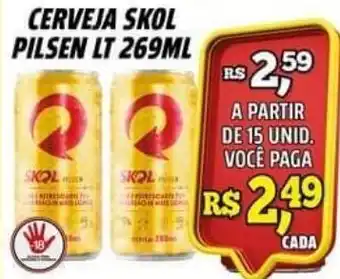 CERVEJA SKOL PILSEN LT 269ML