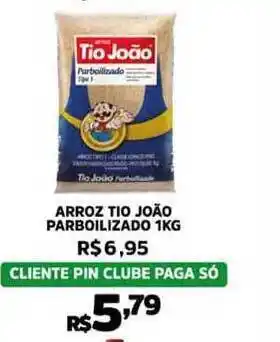 Pinheiro Supermercado Arroz Tio João Parboilizado 1kg oferta