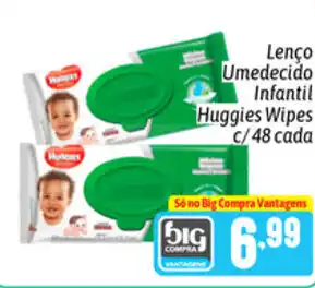 Supermercados Big Compra Lenco Umedecido Infantil Huggies Wipes c/48 cada oferta