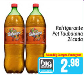 Supermercados Big Compra Refrigerante Pet Taubaiana 2L cada oferta