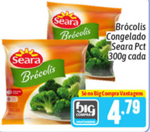 Supermercados Big Compra Brocolis Congelado Seara Pct 300g cada oferta