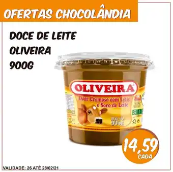 Chocolândia Doce De Leite Oliveira 900g oferta