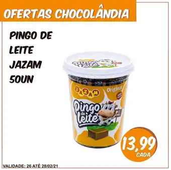 Chocolândia Pingo De Leite Jazam oferta