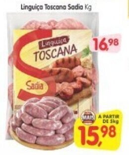 Cercadão Linguica Toscana Sadia 1kg oferta